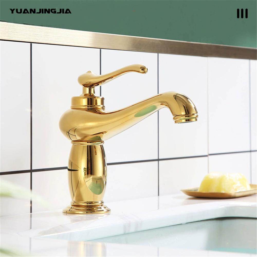 Antique Bronze Bathroom Faucet Brass Basin Faucets Hot & Cold Bathroom Sink Faucet Deck Mounted Lavotory Faucet  Mixer Water Tap