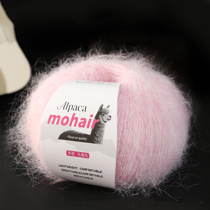 

25 г Вязание Теплая Альпака Пушистый Мохер Уютная Длинноволосая Роскошный Моток Мягкая Пряжа Прочная