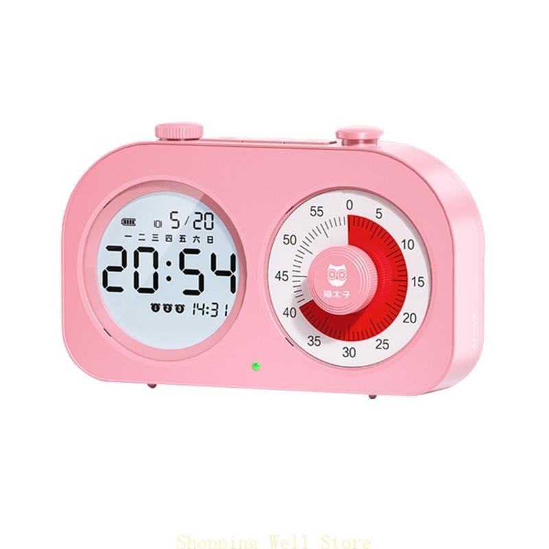 Digital Screen Timer Large Display Digital Timer Square Count Up Countdown Alarm Clock Sleep Stopwatch Clock for Kids