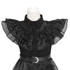 Costume da Cosplay di Halloween per Bambina Abiti Gotici Neri Costume per Bambini Carnevale Travestimento