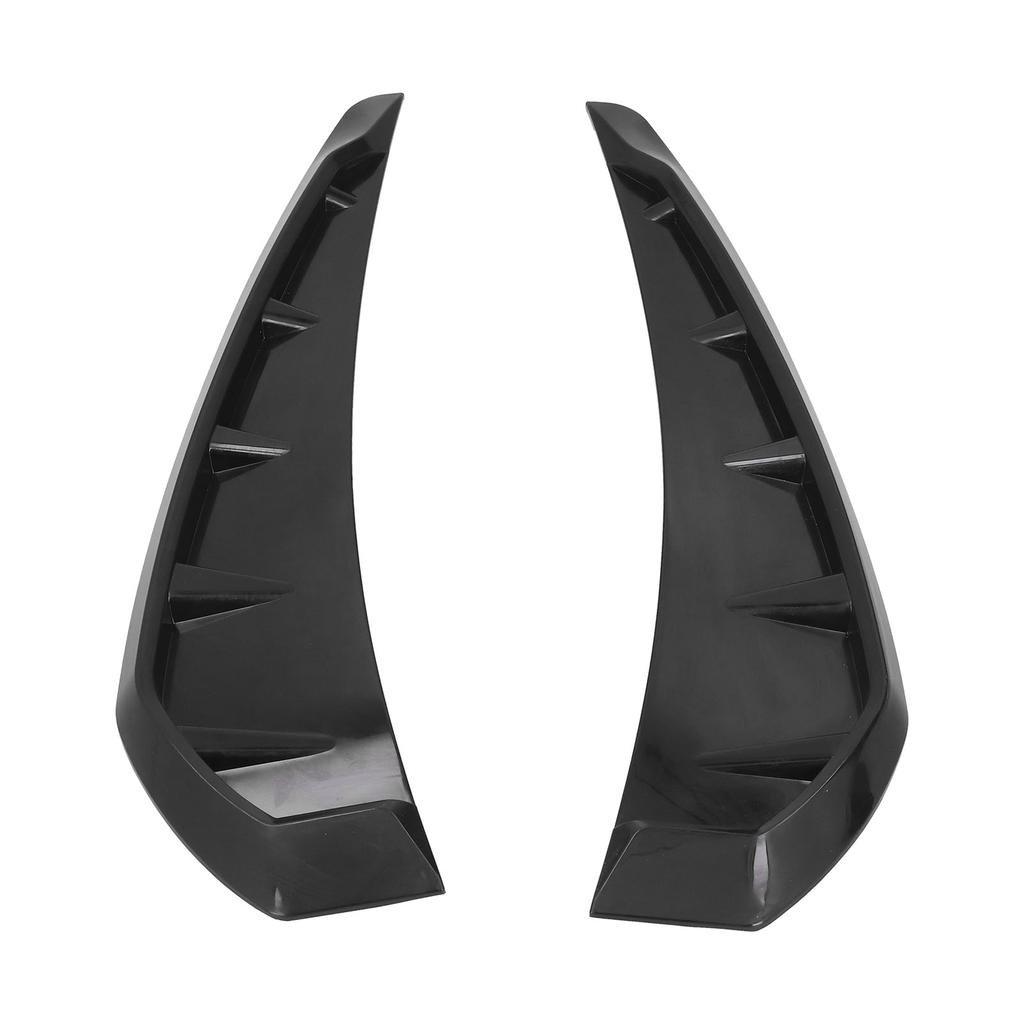 2PCS Coche Lado Aleta Barro Salida de Aire Molduras Cubiertas Izquierda Derecha Goma Negro Decoración Universal