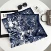 Versatile Shawl Animal Print Black And White Simple Large Square Scarf 90 * 90Cm Simulated Silk Twill Silk Women'S Silk Scarf