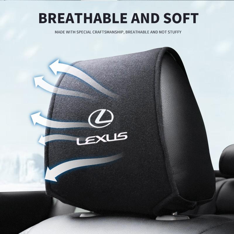 Car Headrest Cover Seat Head Pillow Neck Headrest Cover Car Stying For Lexus F SPORT ES UX 300e GS GX IS LBX NX RX 350h 450h