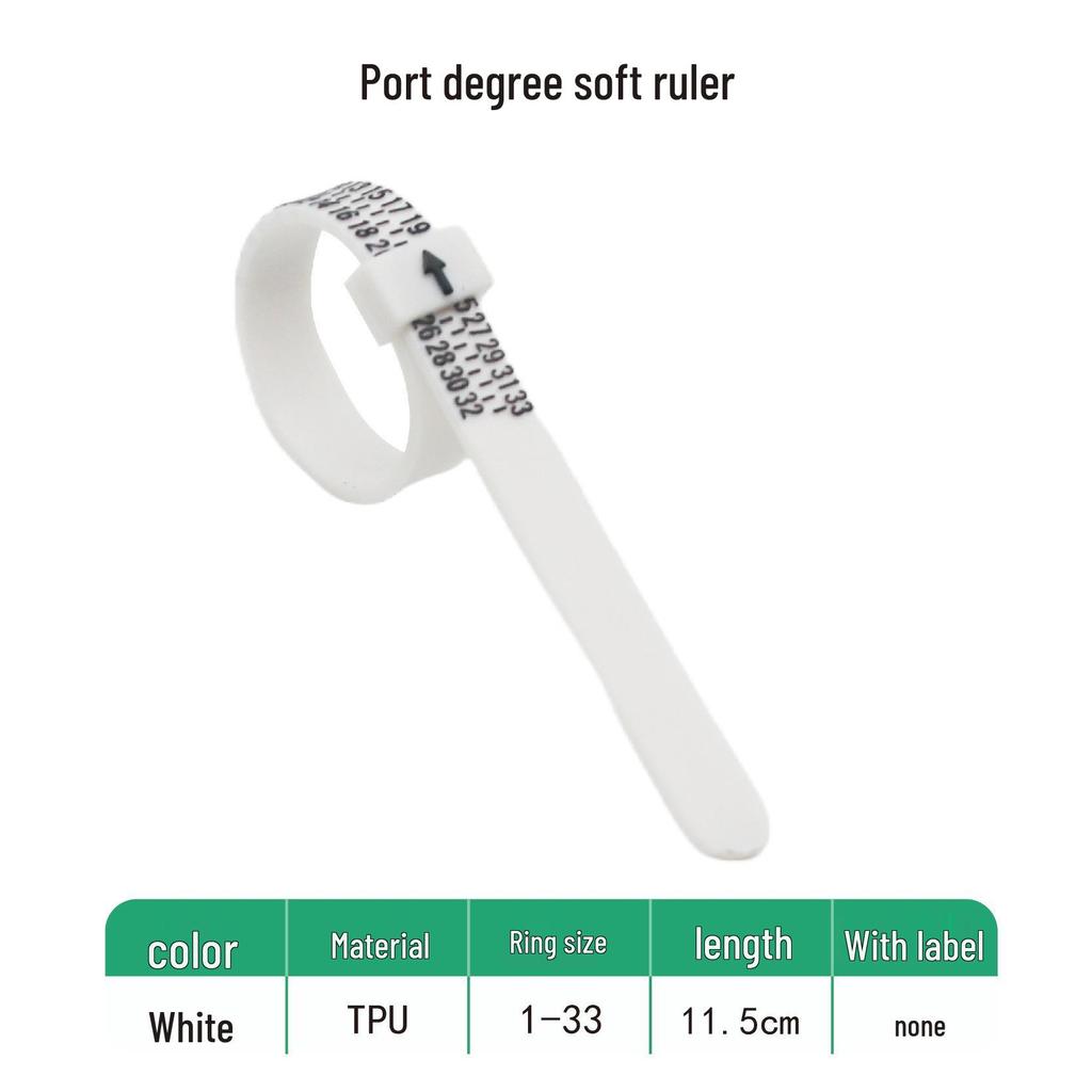 Adjustable US/UK Ring Size Measuring Tool: PU Ring Sizer & Ruler Tape