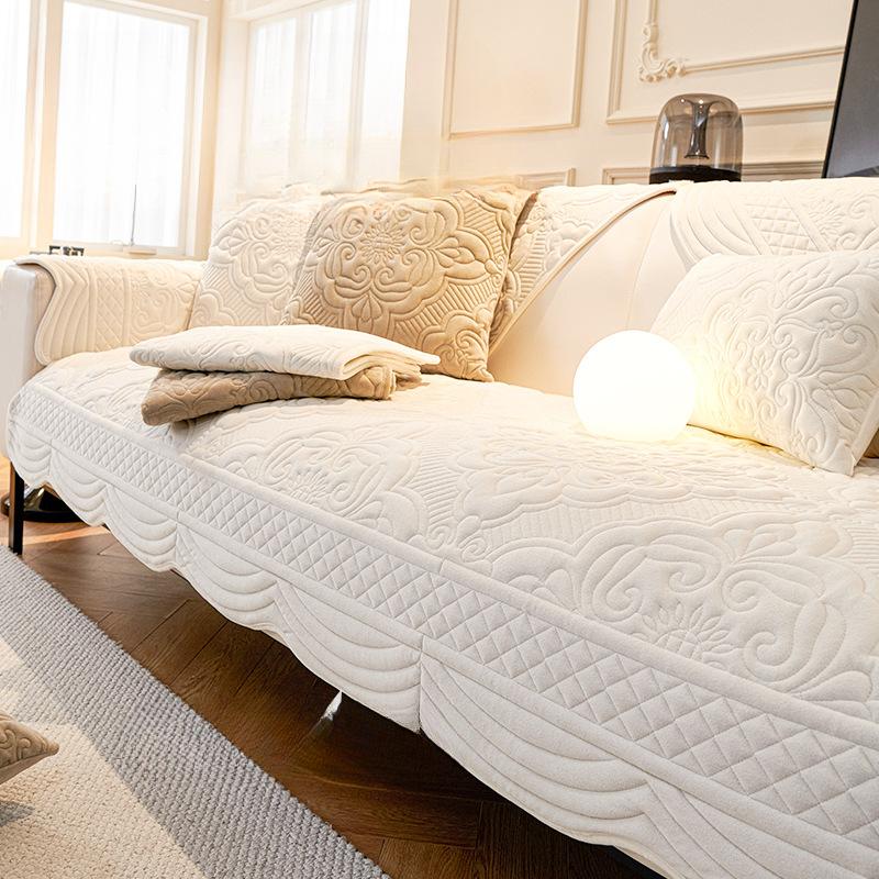 Nordic High-Grade Plush Sofa Cushion Dustproof Non-Slip Sofa Cover Towel Four Seasons Universal Sofa Cushion