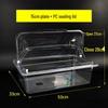 Transparent Flip-Top Cake and Fruit Display Tray with Lid