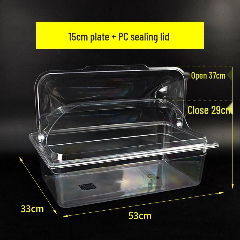 Transparent Flip-Top Cake and Fruit Display Tray with Lid