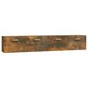 Wall Cabinets 2 Pcs Smoked Oak 100 X 36.5 X 35 Cm Wood Based Material