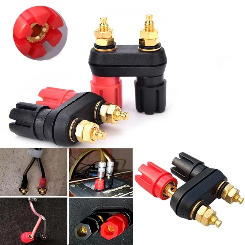 Banana Socket Dual Female Banana Plug for Speaker Amplifier Speaker Banana Plug Binding Post Terminal Connector