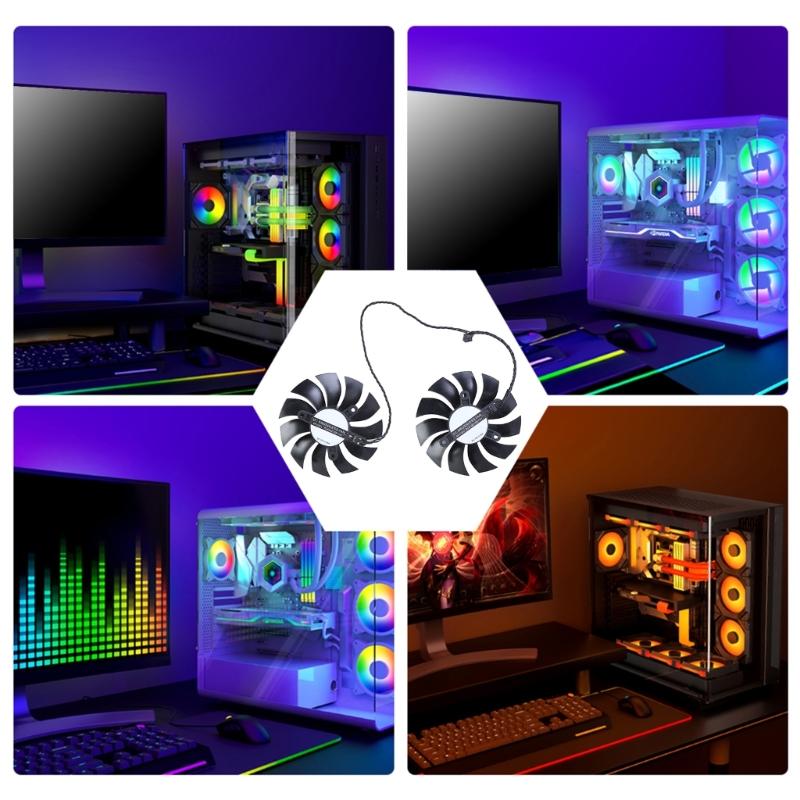 4 Pin Soğutma Fanı Yüksek Verimlilik PLA09215B12H GTX1070 1060 GTX1060 GTX1070 Grafik Kartı İçin Oyun Performansını Artırır