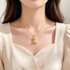 Women's Versatile Collarbone Light Luxury Cat Eye Teddy Bear Necklace