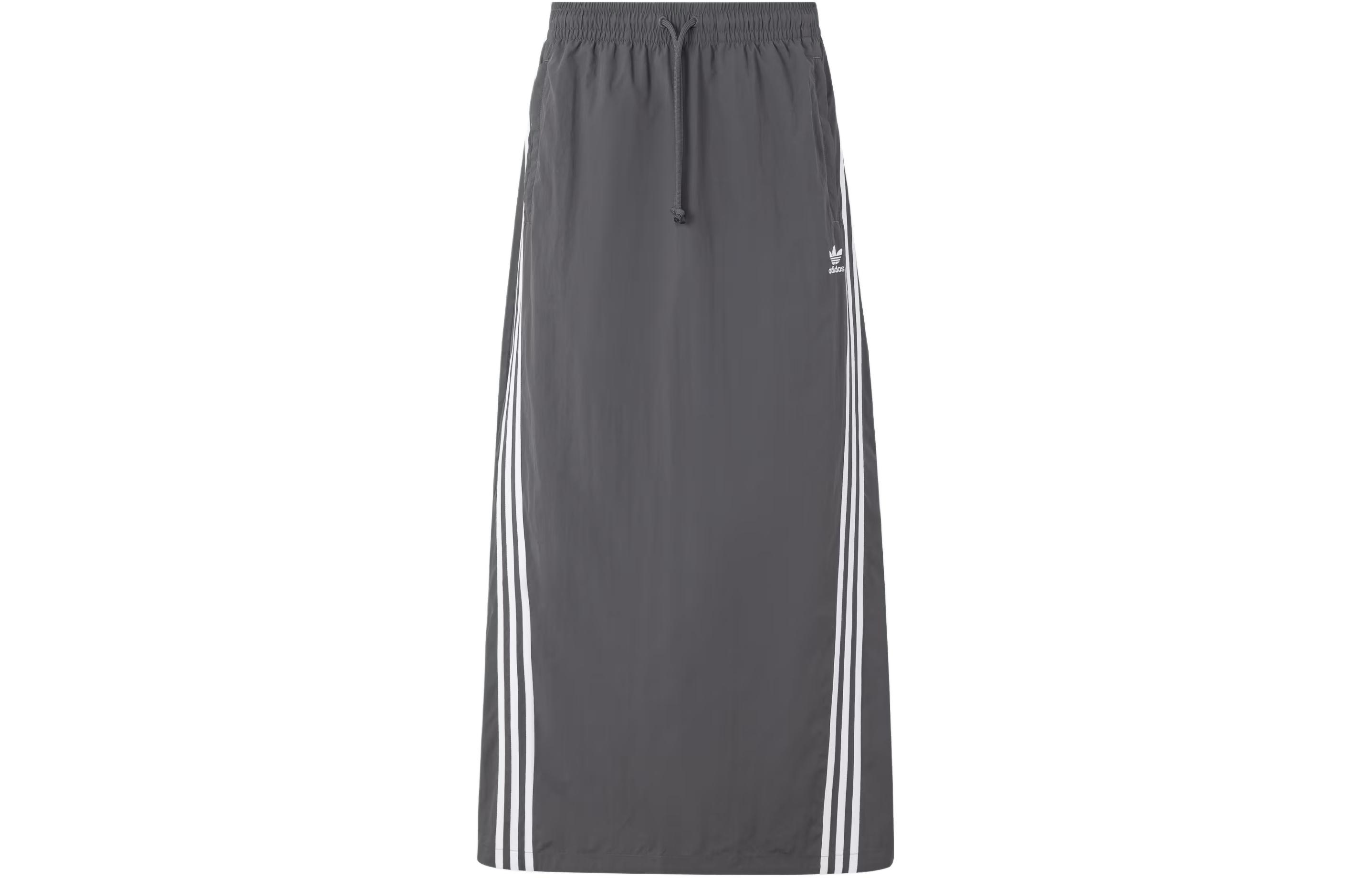 

Adidas Originals 3s Parach Skirt Casual Long Skirt Women s Dark Gray JC6124 XXS
