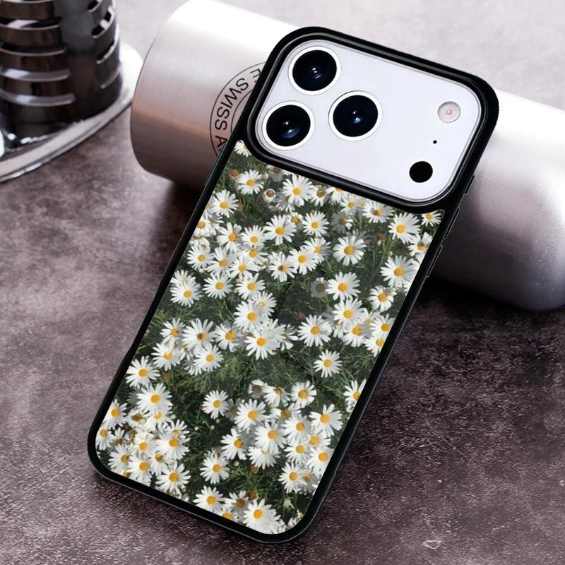 

Daisy White Yellow Flower Phone Case For iPhone 17 16 15 14 13 12 11 Pro Max Plus 17Air Soft Silicone Cover iPhone 14 Pro