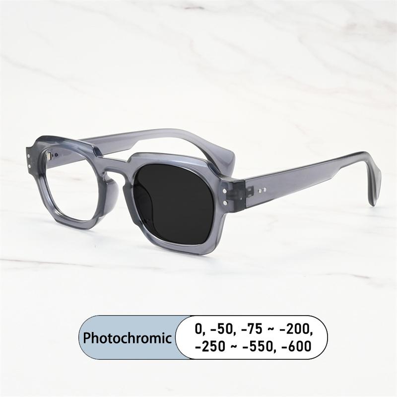 Retro Square Classic Rice Stud Frame Myopia Glasses Anti Blue Light Computer Women Near Sight Eyewear Prescription