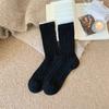 Twist Knit Pattern Women's Socks Retro Middle Tube Socks New Floor Socks  Daily Wear