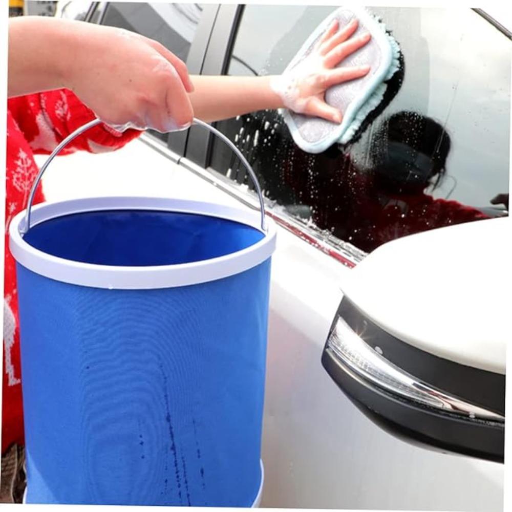 Găleată Pliabilă 9L Multifuncțională Portabilă Impermeabilă Oxford Pliabilă Instrument Curățare pentru Exterior Spălare Auto Pescuit Camping Drumeții