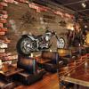 Retro Motocykl Cihlová Tapeta Restaurace Kavárna Kreativní 3D Nástěnná Dekorace Obývací Pokoj Ložnice Domácí Dekor