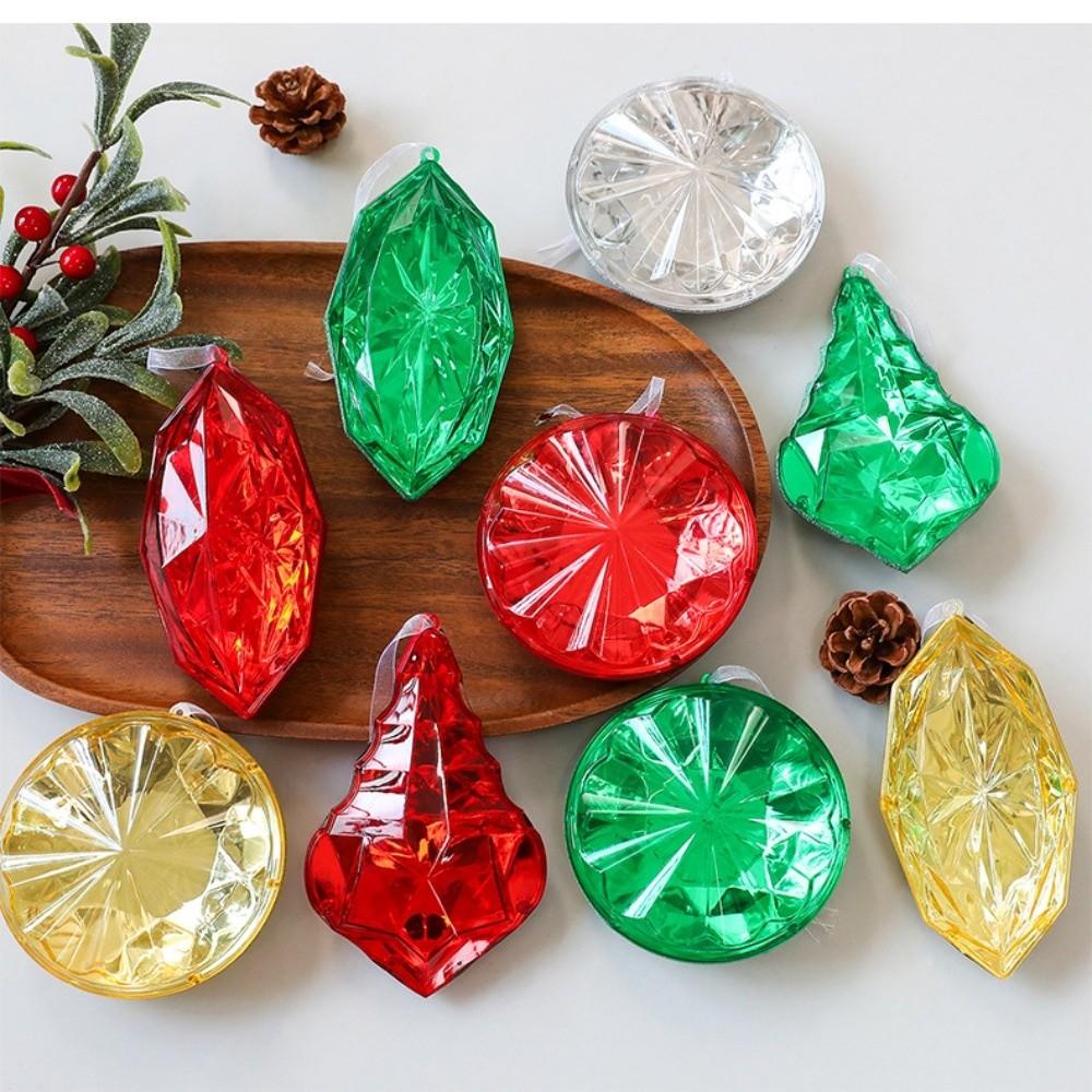 Shining Xmas Tree Hanging Pendant Transparent Christmas Tree Ornaments  for Xmas Tree