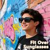 Paquete de 2 Gafas de Sol Polarizadas Fit Over para Hombres Mujeres, Gafas de Sol de Moda para Usar Sobre Gafas, Gafas con Protección UV