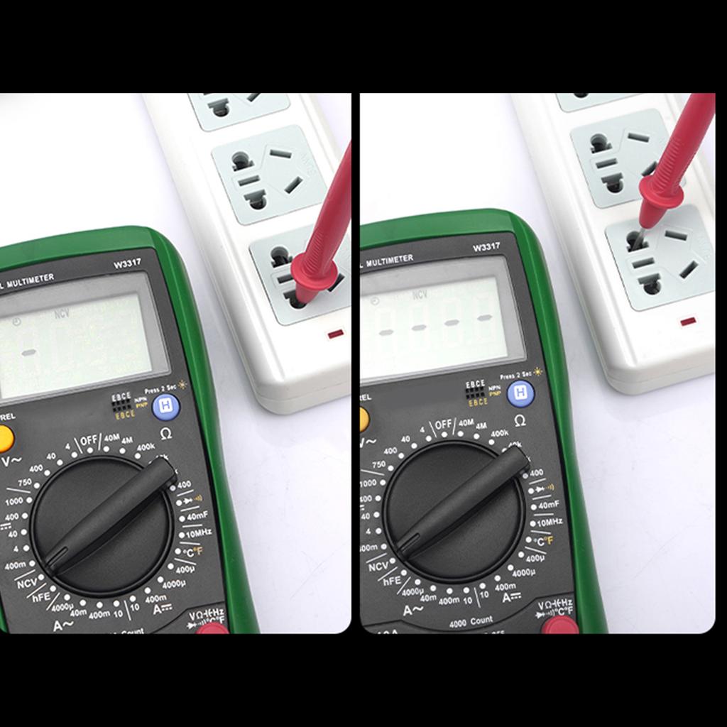Volt Amp Capacitor Diode Triode NCV Hz Tester Backlit Multimeter with Data Hold Auto-off Low Battery Indication Function