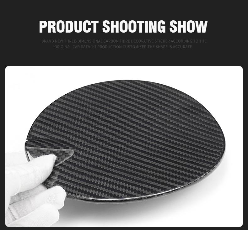 Naklejka na osłonę wlewu paliwa z włókna węglowego do Fiata 500