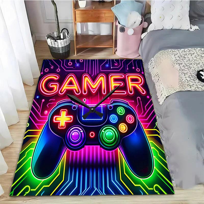 15 Size Gaming Rug for Boys Room Gamer Rug with Controller Design Carpet for Game Room Bedroom Decor Non-slip Machine Washab Mat