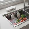 Wandmontierte Obst- und Gemüsewaschmaschine, USB-betrieben, Doppelkammer, Obst- und Gemüseentsafter, Mini, 4 Reinigungsmodi