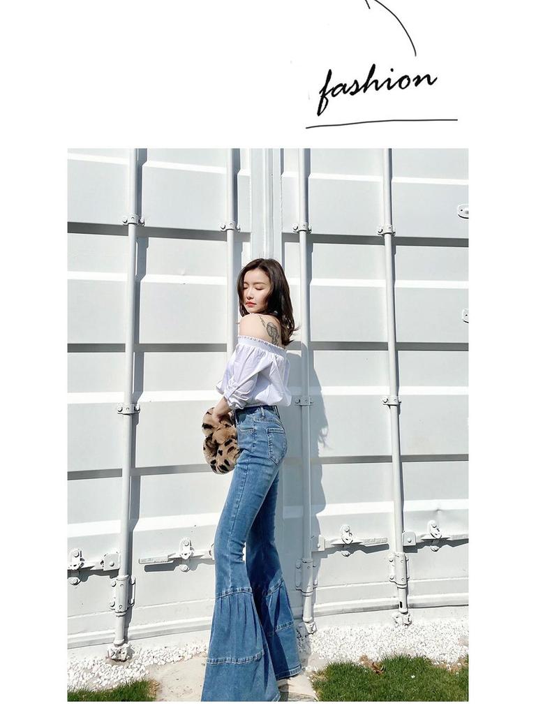 2025 Hoge Taille Retro Patchwork Wijde Pijp Jeans - Dames Lente/Herfst Losse Figuurcorrigerende Stijl