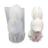3D Rabbit Resin Mold for DIY Gypsum Ornament Craft Easter Party Decor Rabbit Shape Epoxy Resin Casting Silicone Molds