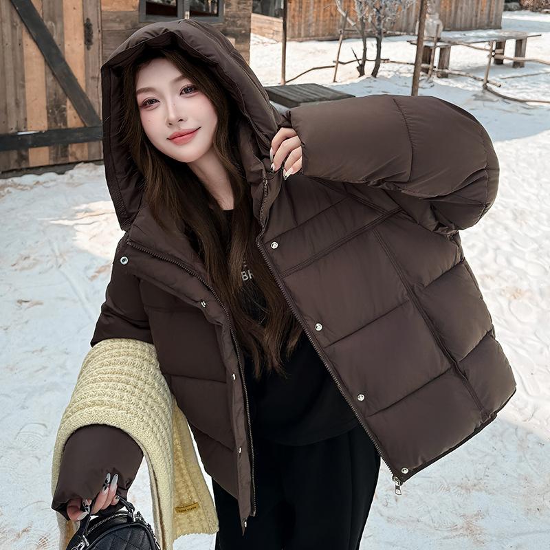Padded clothes women's short 2026 winter new commuter wind hooded thickened warm padded jacket loose padded jacket jacket