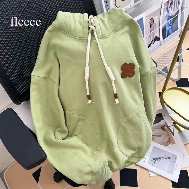 Spring Autumn Loose Hooded Hoodies Female Casual Solid Color All-Matched Pullovers Korean Style Drop Sleeve Sweatshirts