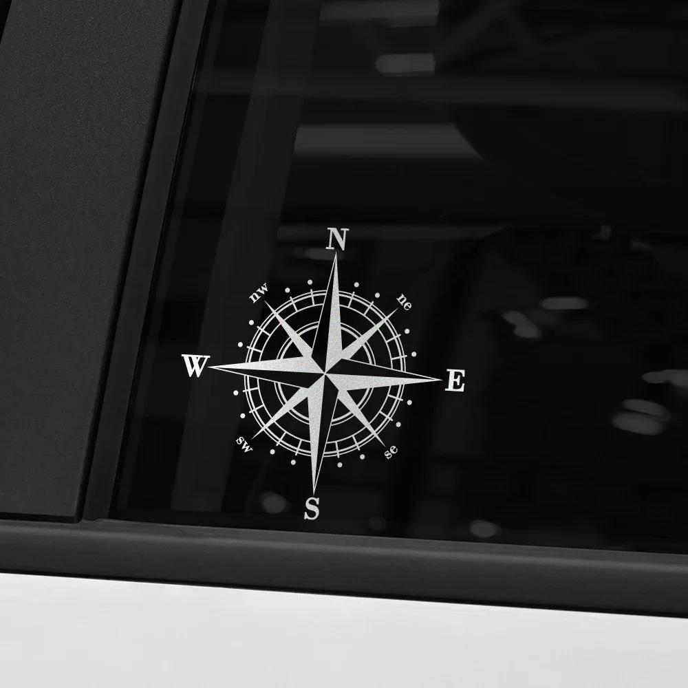 Navigate Compass Car Sticker Window Windshield Reflective Vinyl Decals Truck Motorcycle Vinyl Waterproof Sticker Accessories
