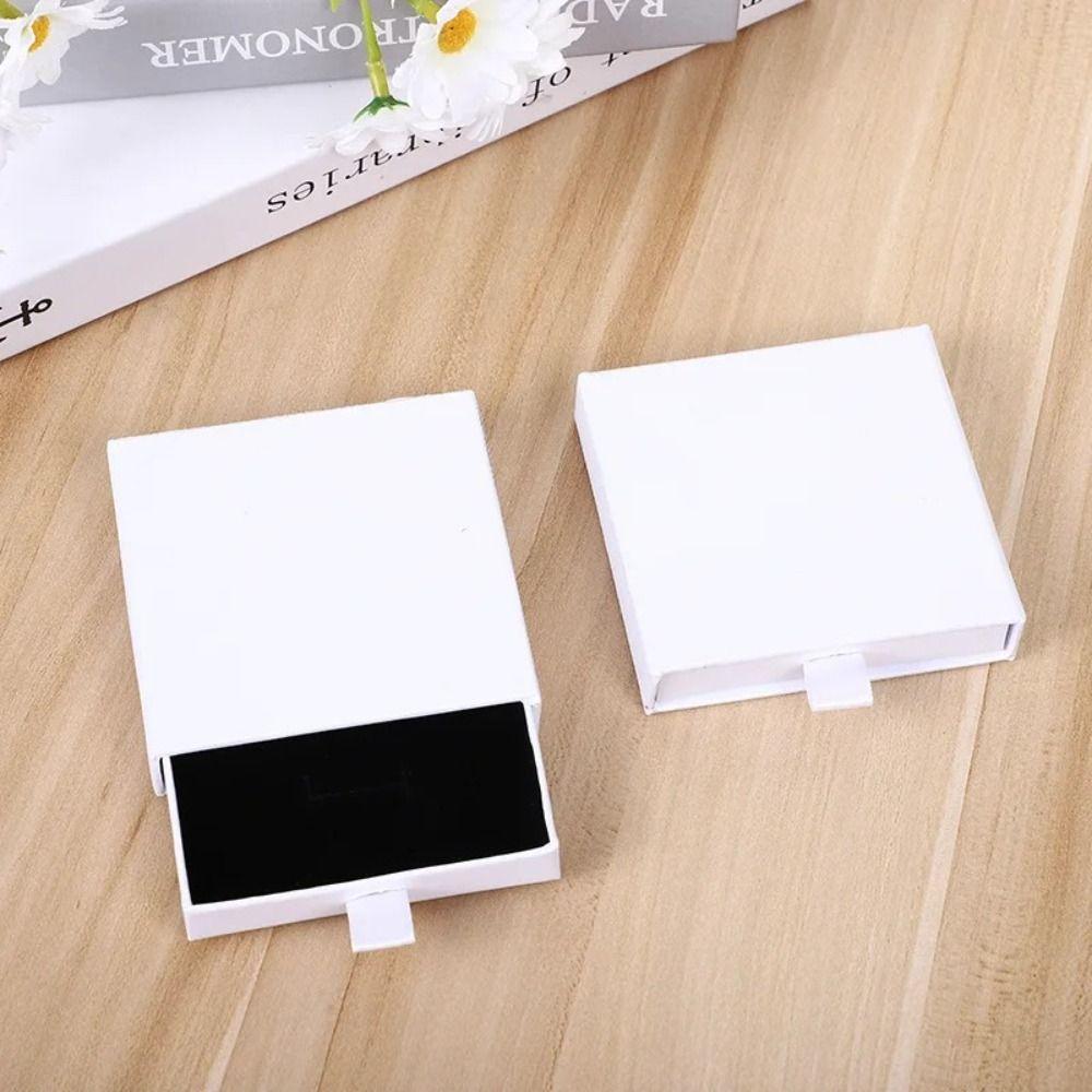 Sponge Inside Jewelry Packaging Box Kraft Paper Jewelry Display Case  Festival Gift