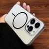 Luxury  Colored Magnetic Coil Wireless Charging Case for iPhone 12 13 14 15 16 Pro Max Plus Clear Back Cover Acssory