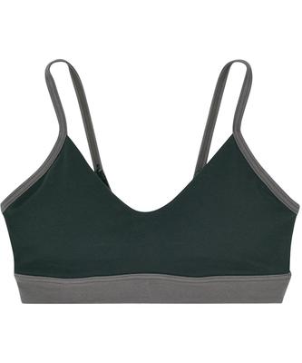 Soutien-gorge sans fil à blocs de couleurs en jersey de coton Ours Unnanacool