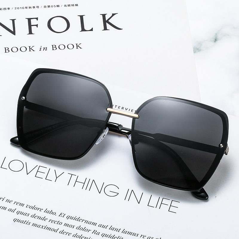 Trendy Women Sunglasses Large Frame Retro UV Resistant European American Fashion Sun Glasses Stylish