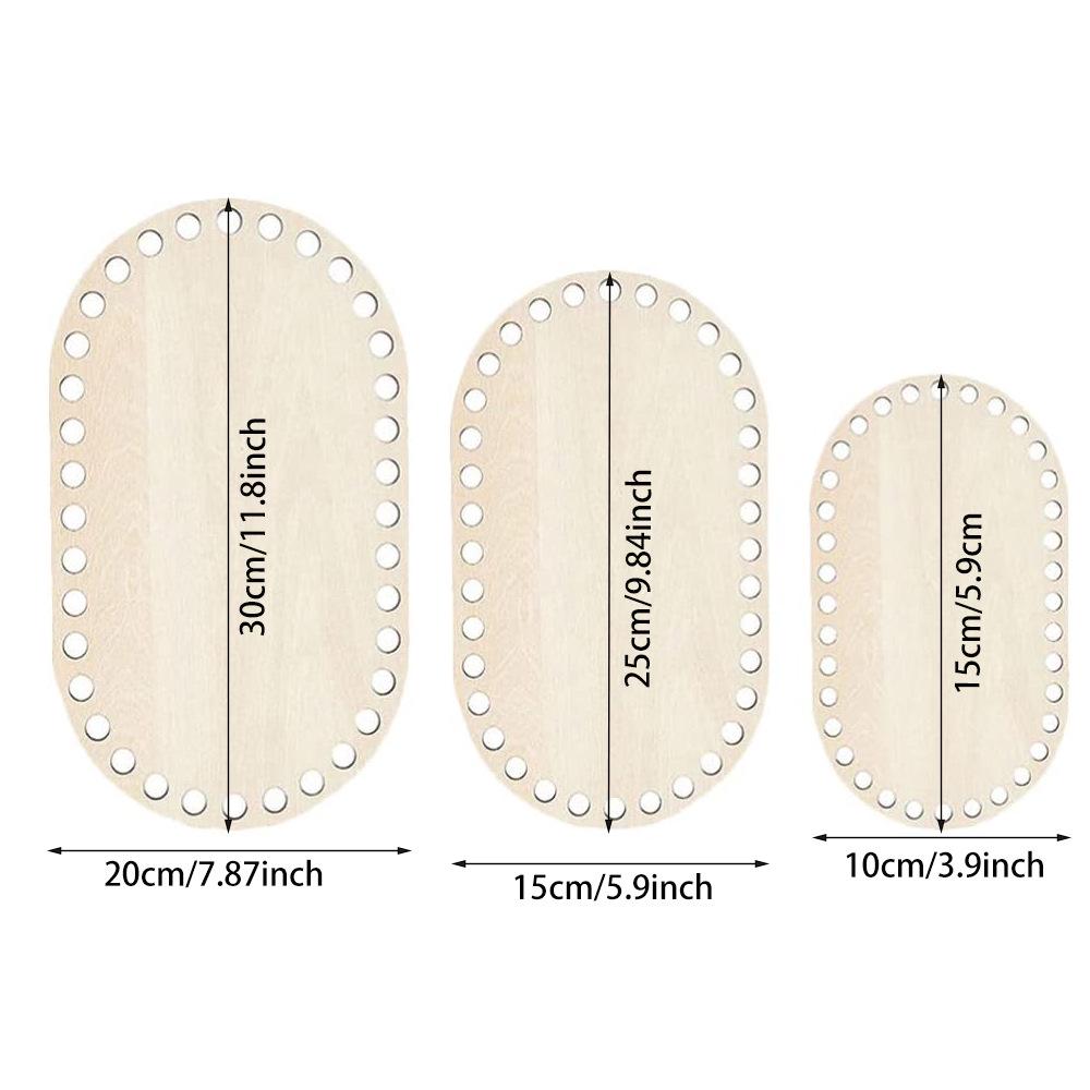 Hand-Woven Natural Wooden Basket Base for DIY Bags