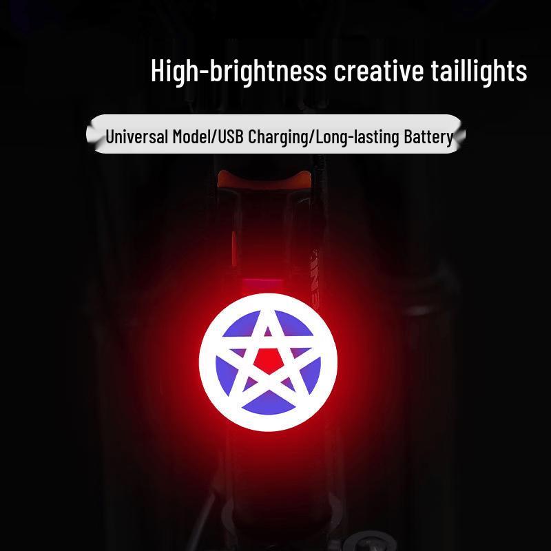 USB Rechargeable Star LED Bicycle Taillights