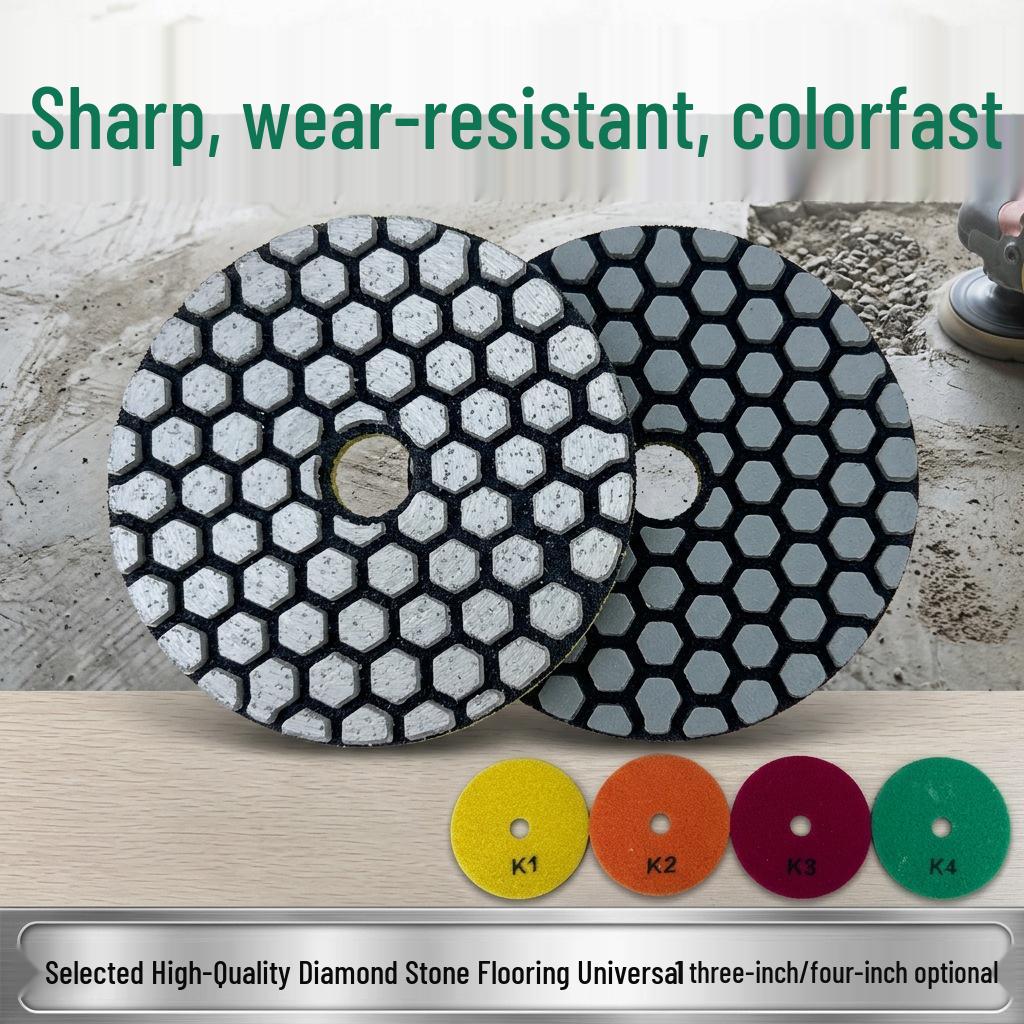 Four-Step Dry Polishing Pad for Marble and Wall Surfaces