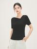 ROEM Wrap Shirred Short Sleeve Pullover Rmkag38Rt1