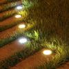 1-4Pcs Solar Power Disk Light Outdoor Garden Solar Underground Light Deck Light Spotlight Buried Solar 8LED Lamp Garden Decor