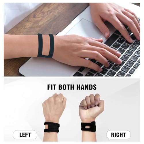 Fitness Wristband TFCC Protection Wrist Wrap Bandage Compression Yoga Wrapping Band Lightweight Shock Absorbing Black 2-Piece Set