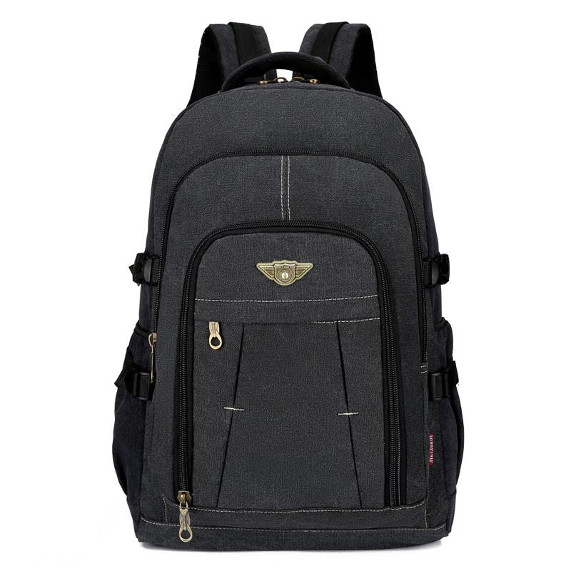 

Laptop Canvas Backpack Men s Travel School Shoulder Bags Multifuncti Rucksack Water Resistant Computer Backpacks For Teenager чёрный