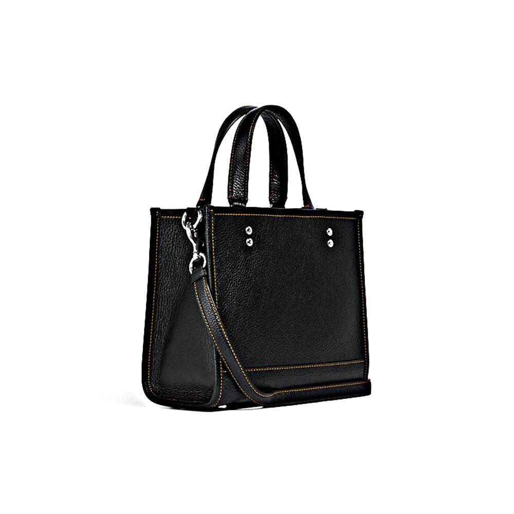 New COACH Dempsey Cow Leather Tote Bag, Shopping Bag, Shoulder Bag, Crossbody Bag, Handbag Trumpets Women's Black CD448-SVM2