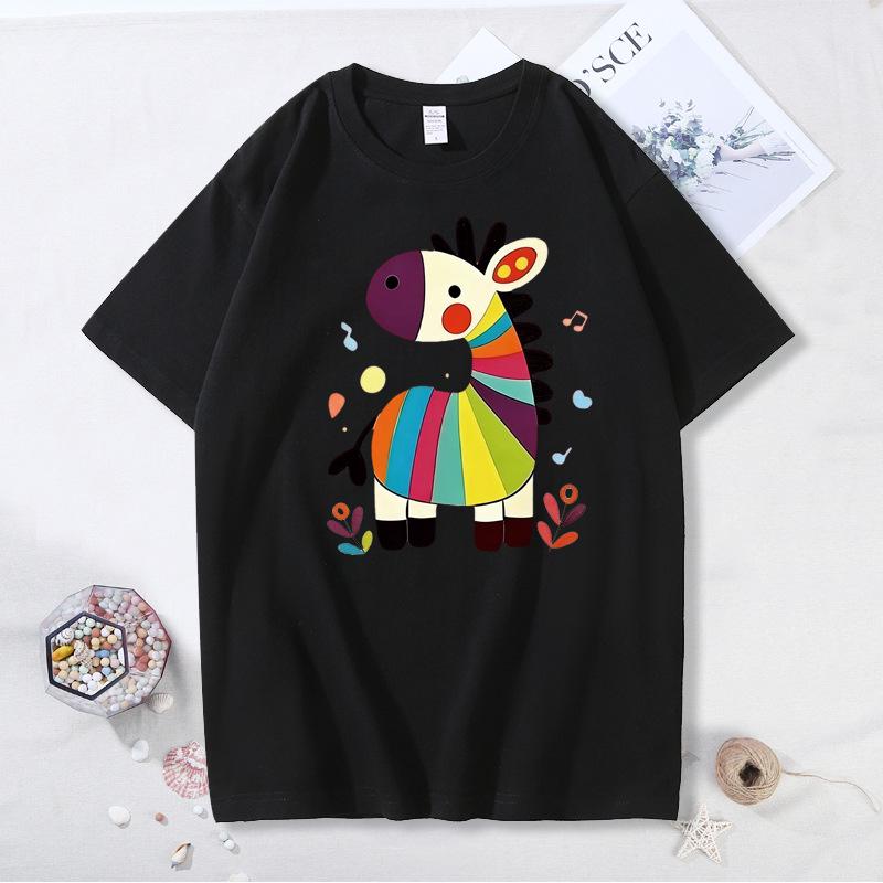Chinese New Year Family T-Shirts: Year of the Horse Red Zodiac Design, Matching for Parent-Child Festive Party.