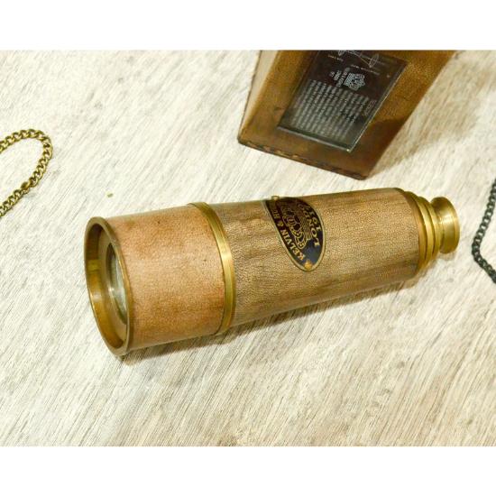 Antique Telescope with Leather Case, Groomsmen Gift, Wedding Gift, Gift for Him