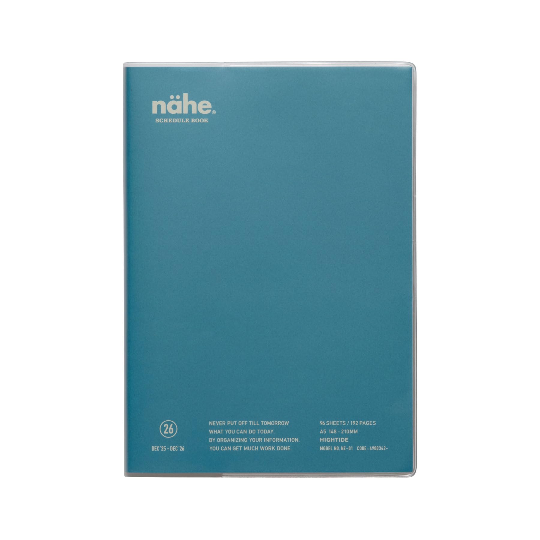 Hightide 2026 Planner Nahe Blue A5 Weekly Vertical Starts December 2025 Weekly Schedule Book / / / /