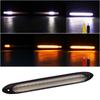Biqing Tagfahrlicht Tagfahrlicht Universal Wasserdicht DRL Fahren 12V Nebel LED 2er-Set 15,5cm Lichter, Zweifarbig (Weiß + Bernstein) Lichter, Lampen,