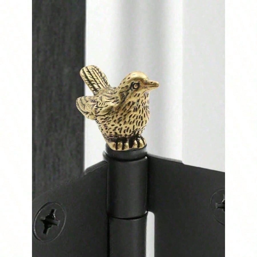 1pc Vintage Ornaments Mini Vintage Brass Bird Statue Retro Sparrow Figurines Small Animal Sculpture For Living Room Bedroom Home