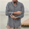 Men's Four-Season Long-Sleeved Casual Business Shirts Everyday Solid-Colour Attire